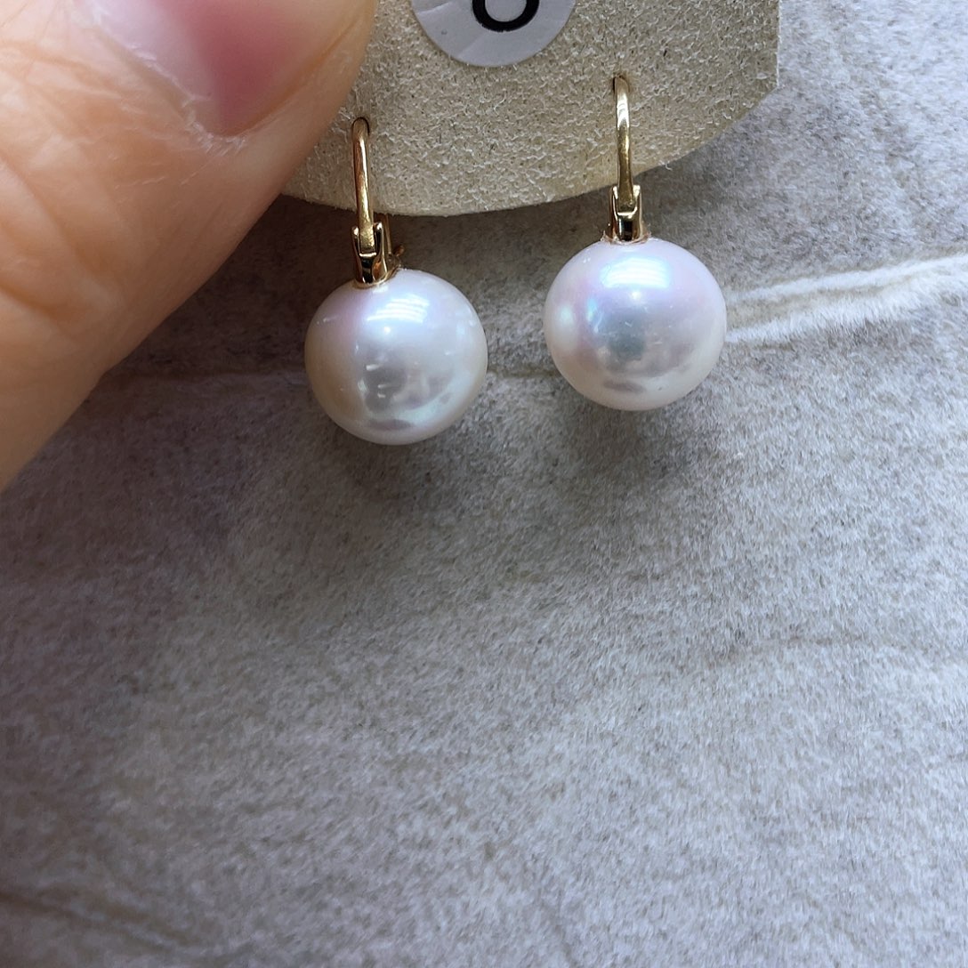 淡水珍珠耳饰银S925镶嵌