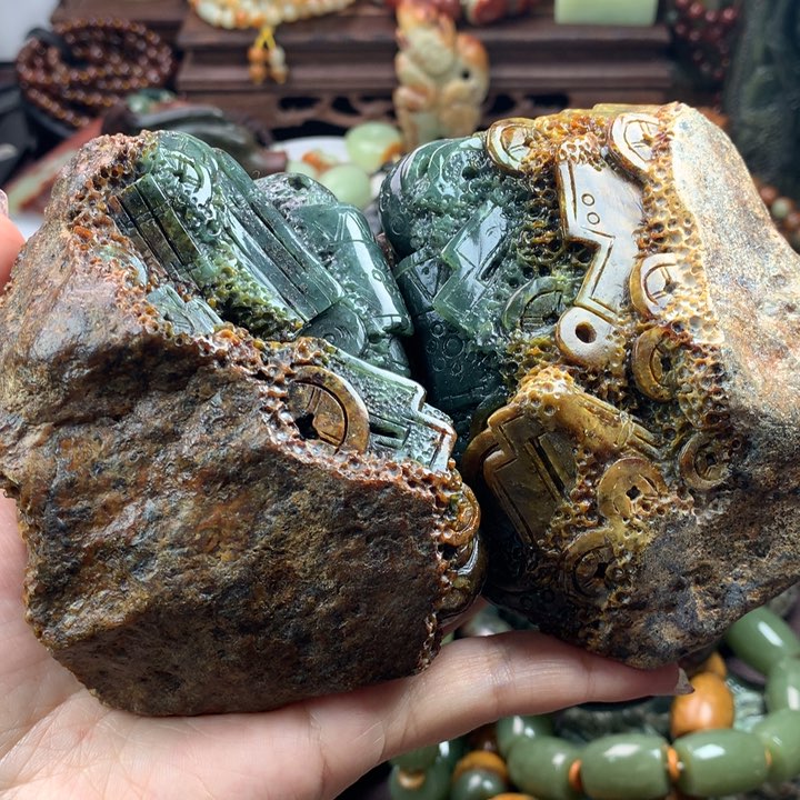 岫岩河磨玉（透闪石质玉）手把未镶嵌L*X