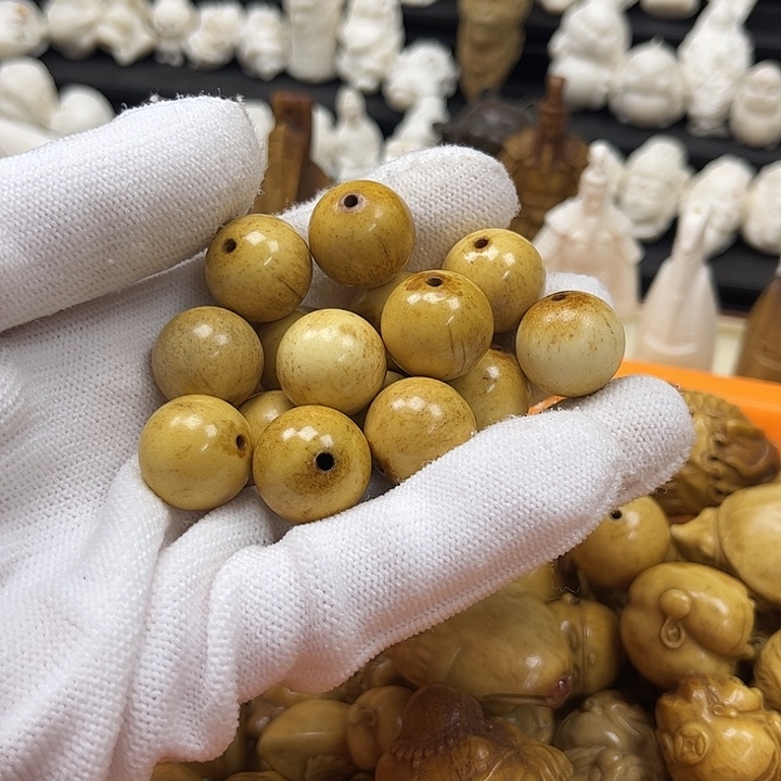 鹿骨手串/手链瑕疵圆珠15颗