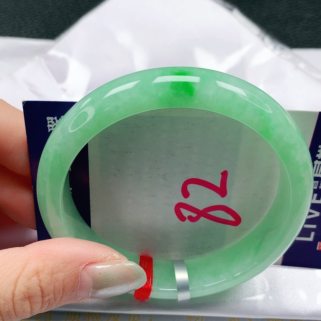 翡翠手镯未镶嵌57圈缅甸天然a货