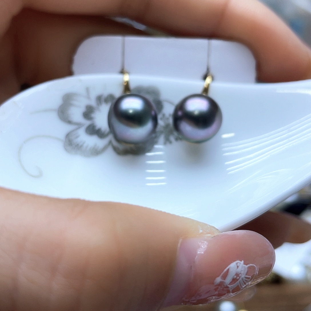 海水珍珠耳饰18K金镶嵌