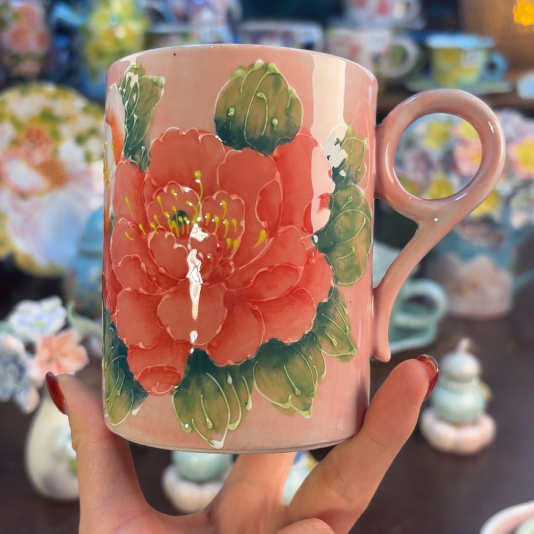 景德镇手绘高温釉下彩陶瓷茶具