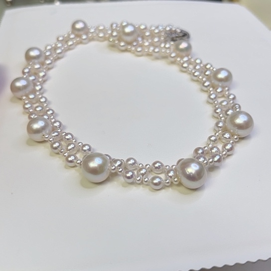 颈饰银S925镶嵌淡水珍珠?****?