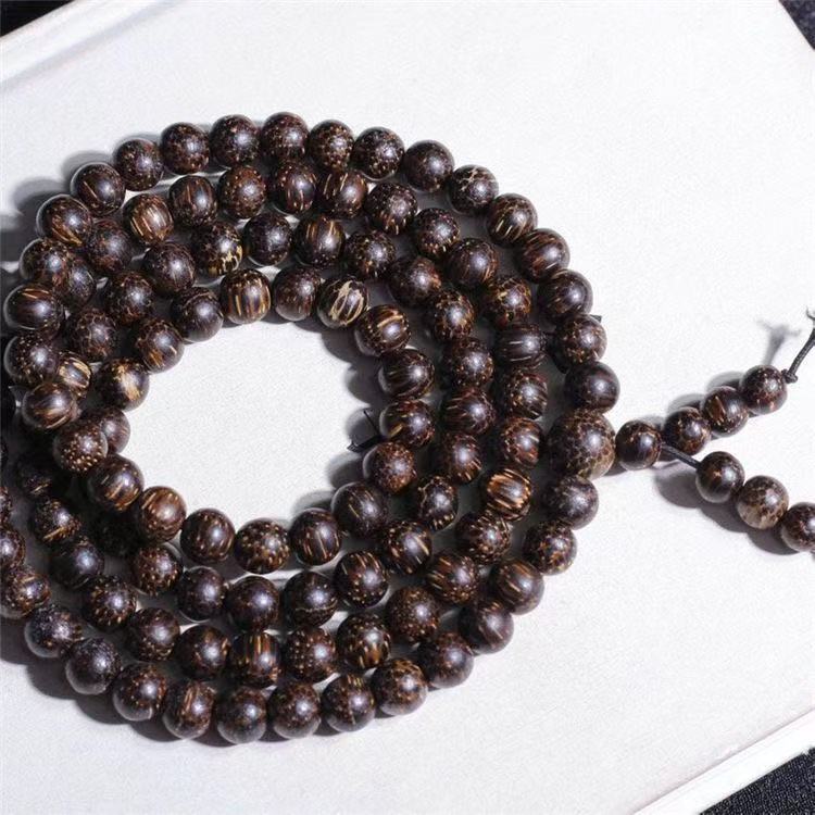 108颗黑旗多圈养护保养手串送礼老料正宗纯天然高档佛珠念珠保养