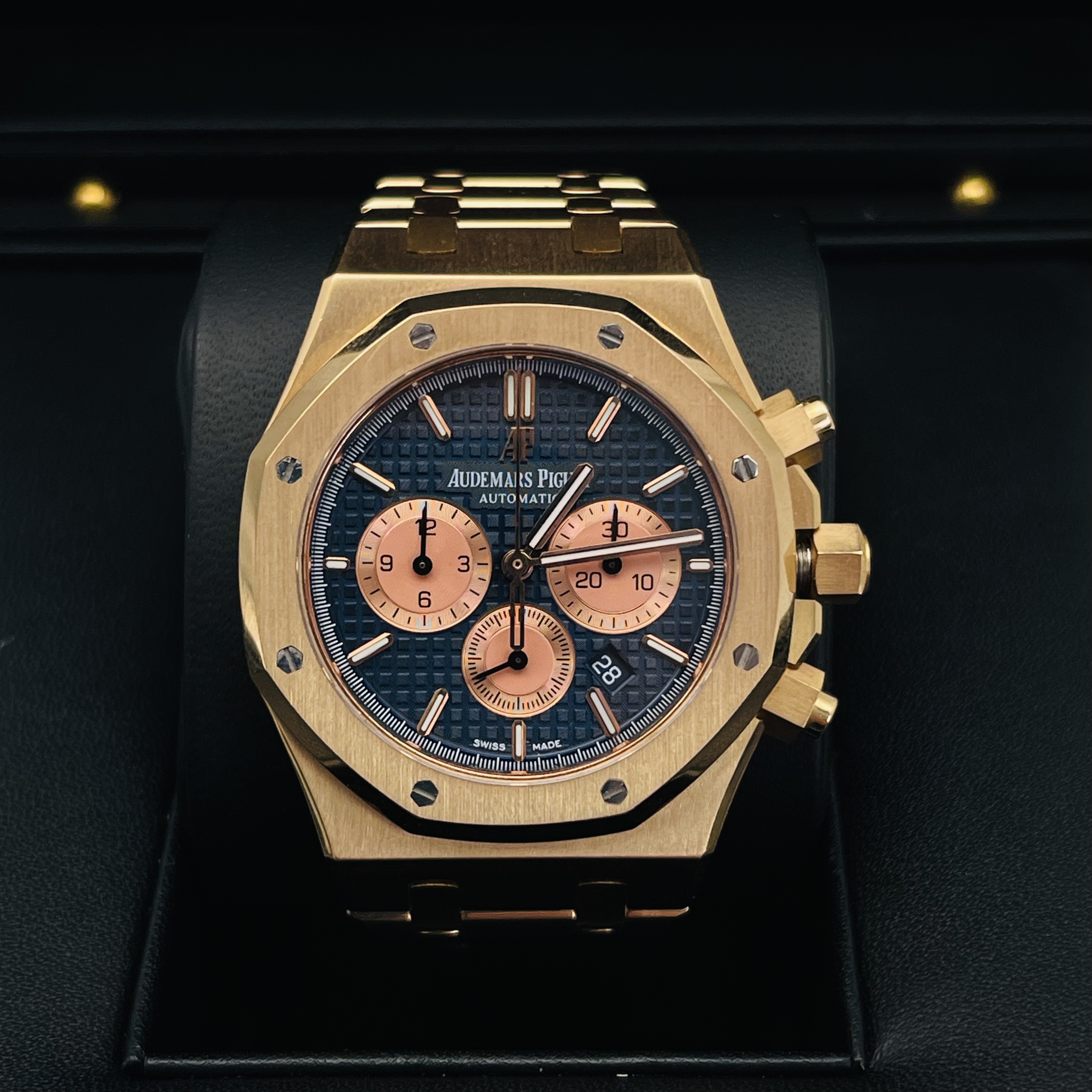 99新 AIPE/爱彼 26331BA.OO.1220BA.01后升级/18K玫瑰金外壳/41mm