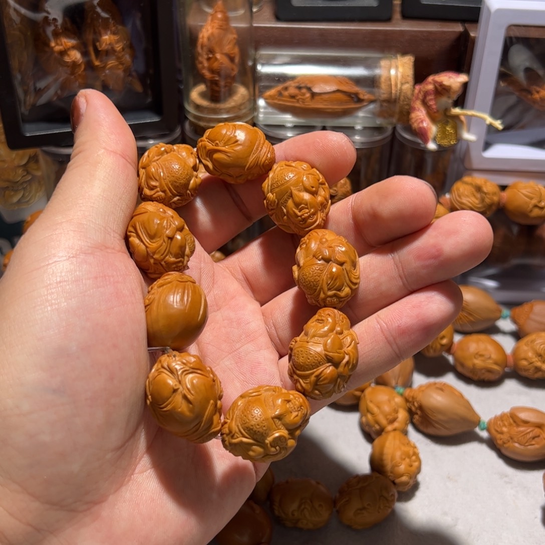 德***司橄榄核手串/手链手工八宝财神