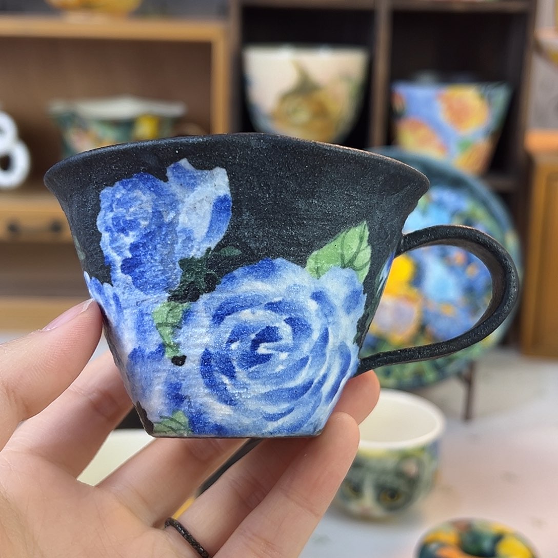 瓷原创手绘高温釉下彩