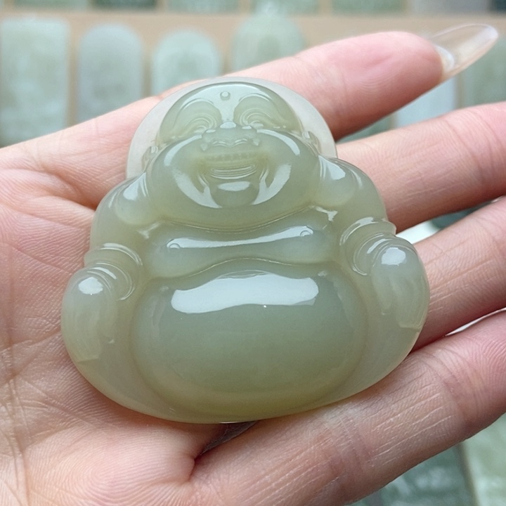 和田玉颈饰未镶嵌烧****机