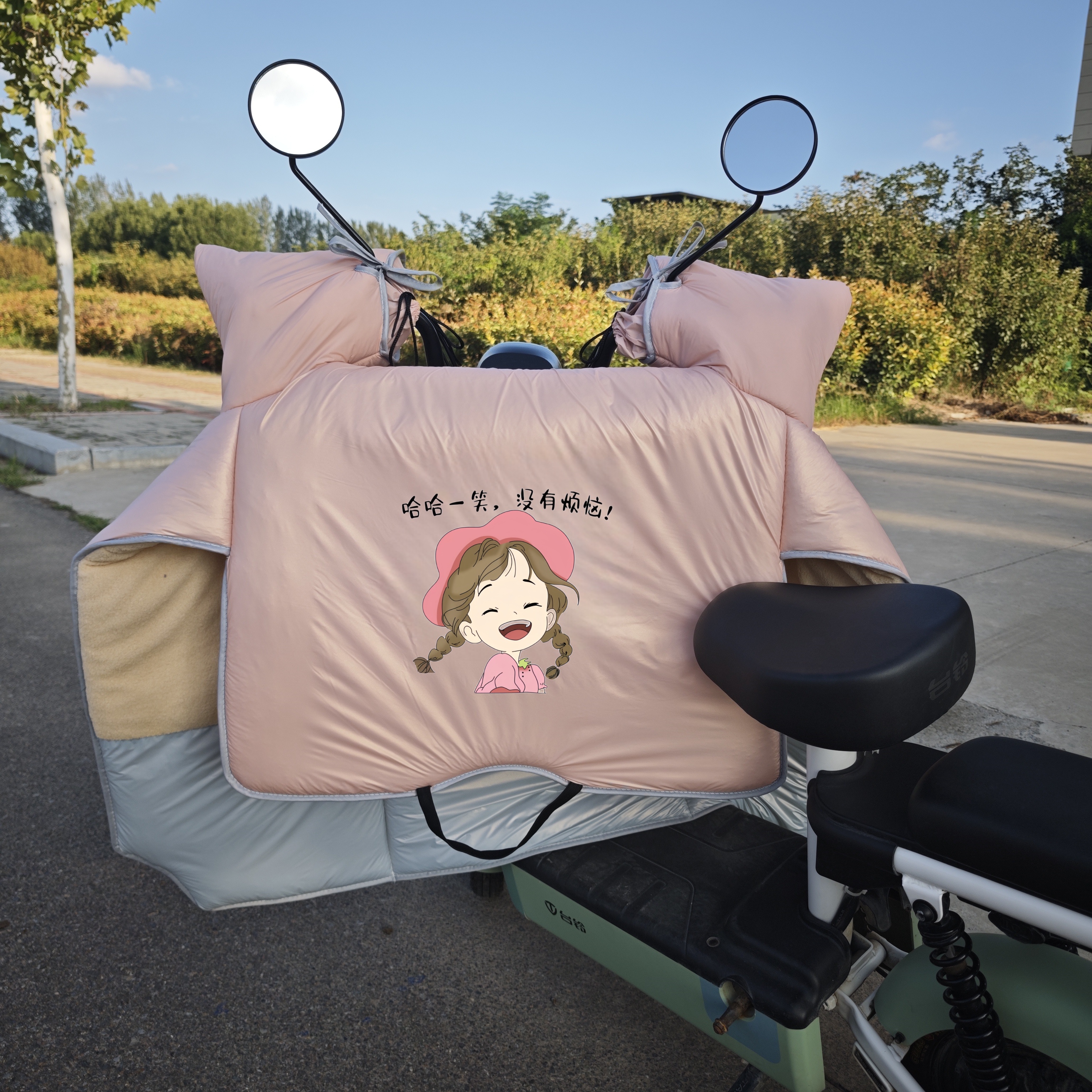 寒冬必入加大加绒电动车挡风被防风防寒防风被电动车通用款