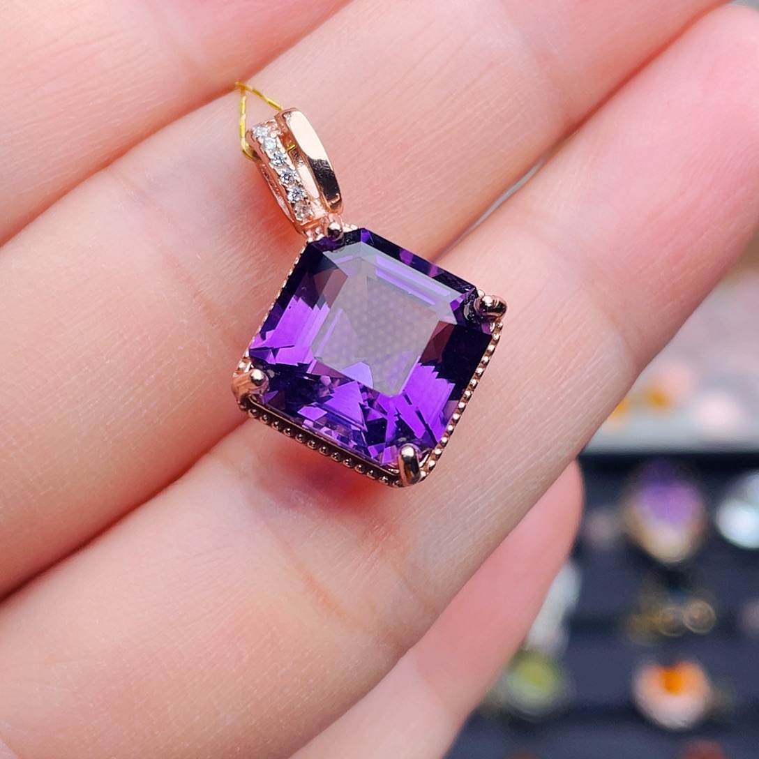 银S925镶嵌水晶珠宝半成品天然保真