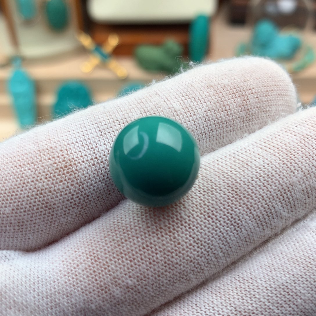 绿松石未镶嵌绿松石圆珠