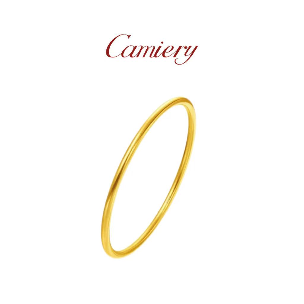  CAMIERY/卡美瑞 新中式莲花卡4素圈经典手镯简约