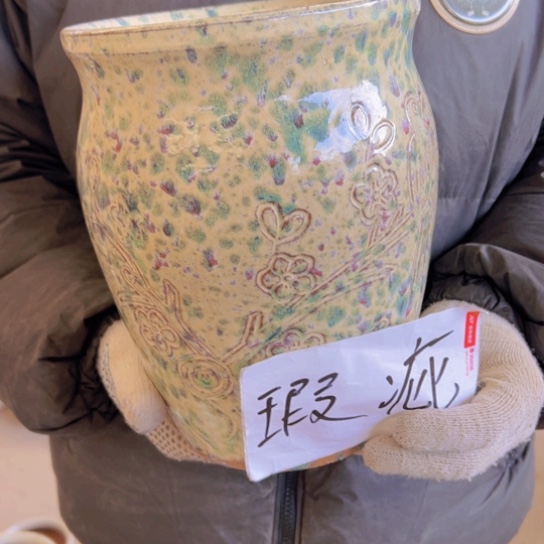 紫砂花盆微瑕高23口17—————-