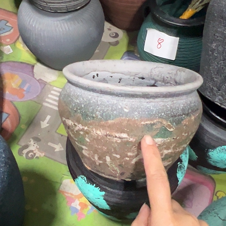 做旧盆默认打孔高12口16