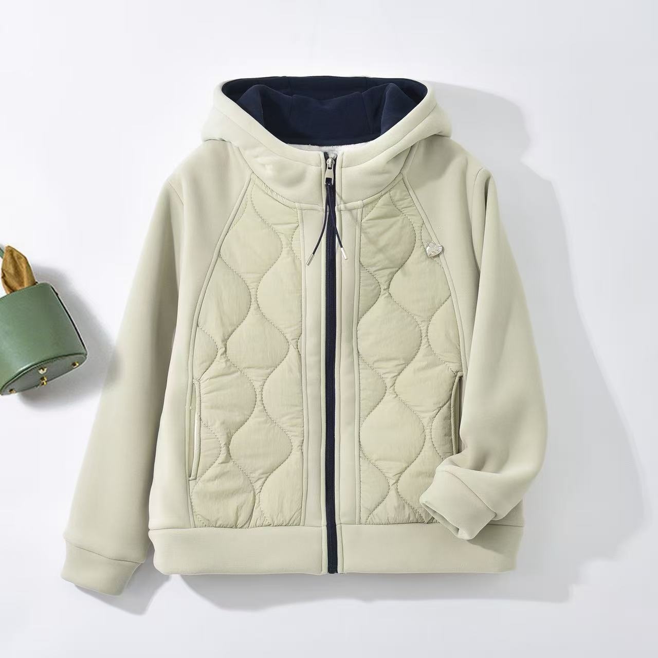 JYP-[拼接设计]2025冬季新款时尚气绒棉保暖短外套K-MF7196