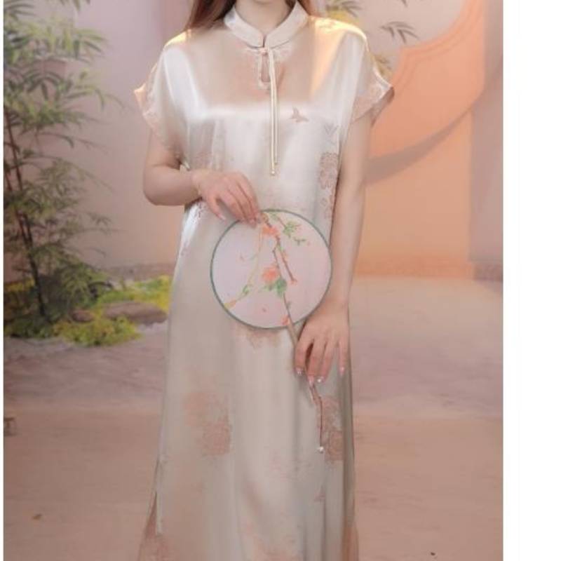 品优-清【蝶影花枝】夏季新中式女装气质连衣裙2024B0788-柒柒