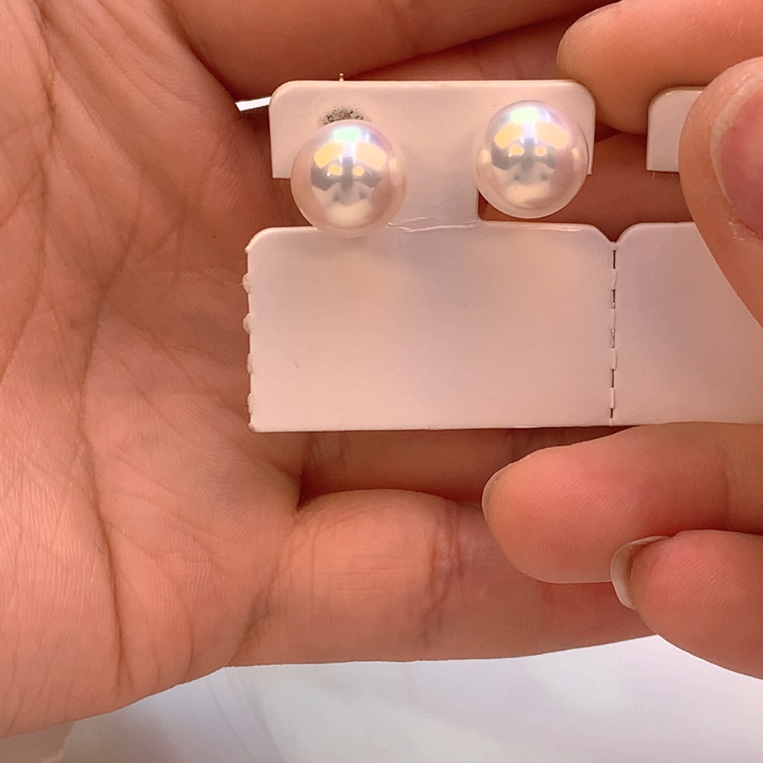 淡水珍珠耳饰18K金镶嵌?**?