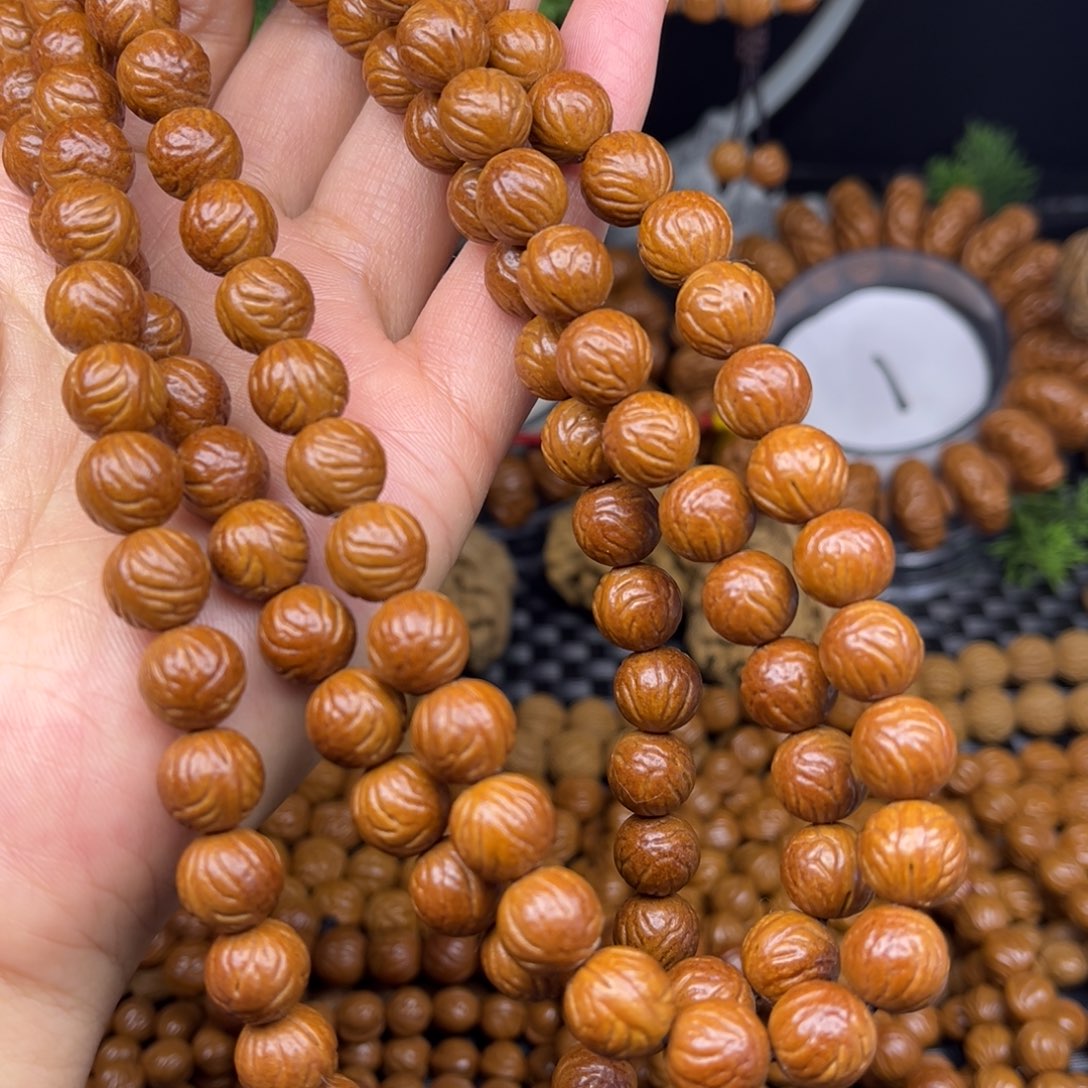 秦***超文玩核桃吊坠小脑纹脖挂