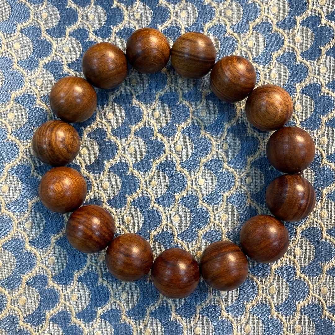 黄花梨圆珠单圈手串瑶轩堂精选高端W035