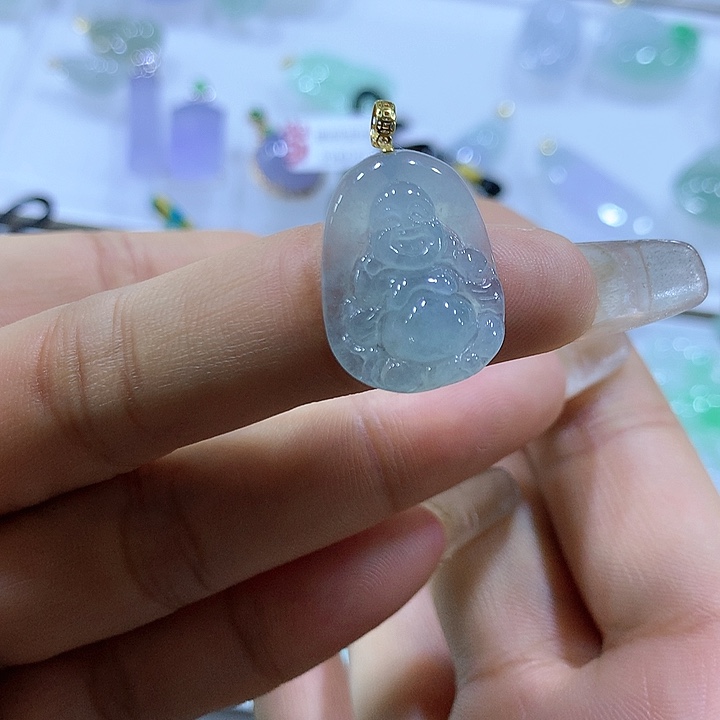 翡翠颈饰未镶嵌天然翡翠A货吊坠