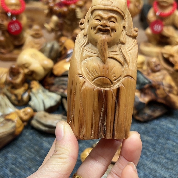 柏木太行崖柏手把摆件