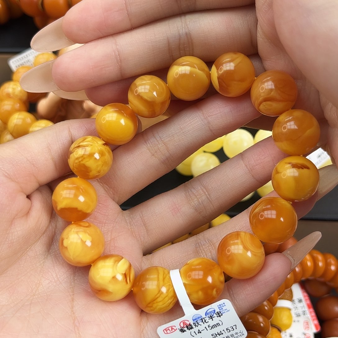 未镶嵌琥珀手链蜜蜡