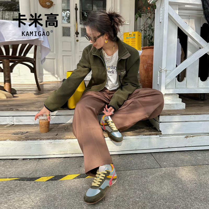 内增高5CM春季新款德训鞋休闲百搭运动透气跑步鞋子女KM-W8995-3