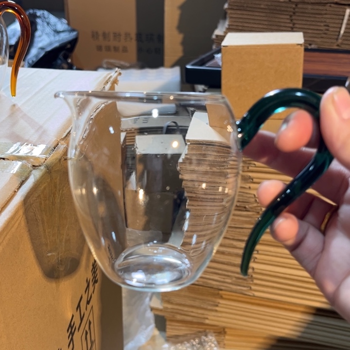 玻璃手工艺品忆然墨绿