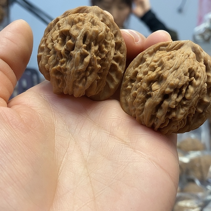 把件文玩核桃42四座楼红皮