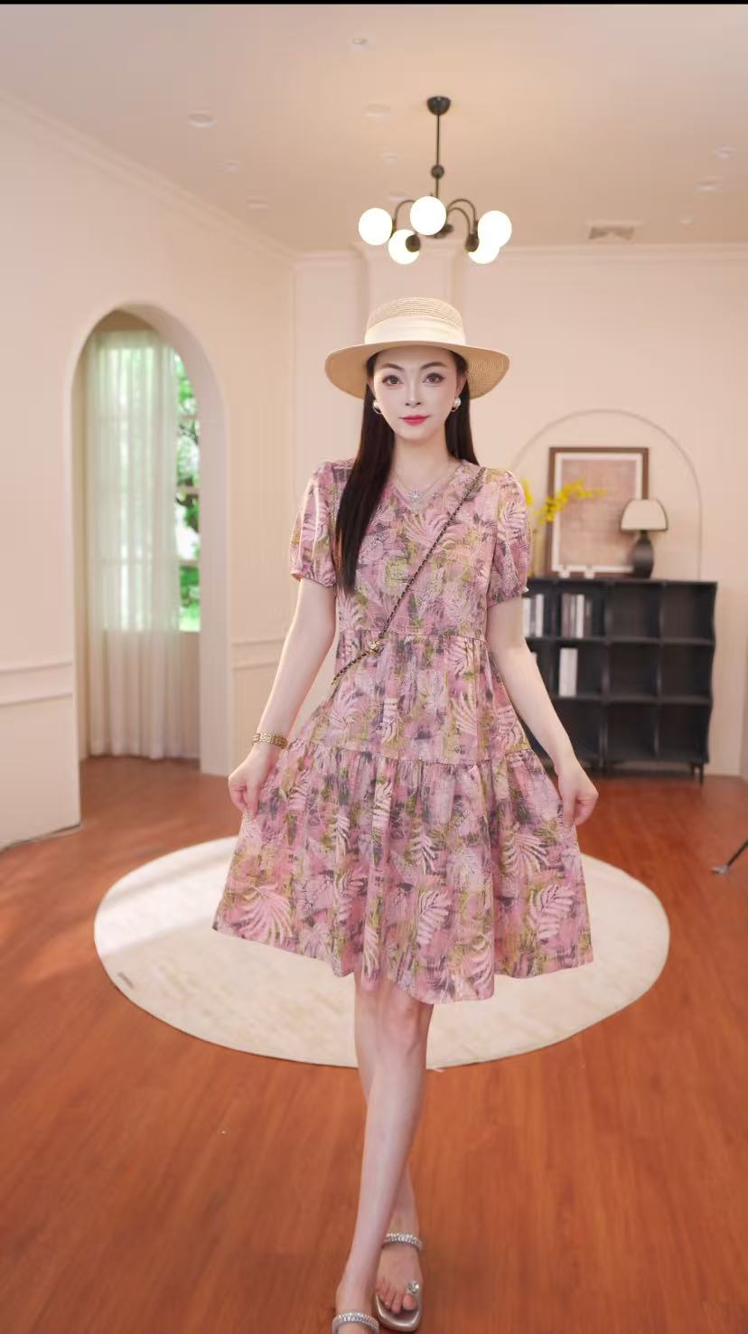 【有口袋】2025年夏季新款气质碎花休闲舒适连衣裙