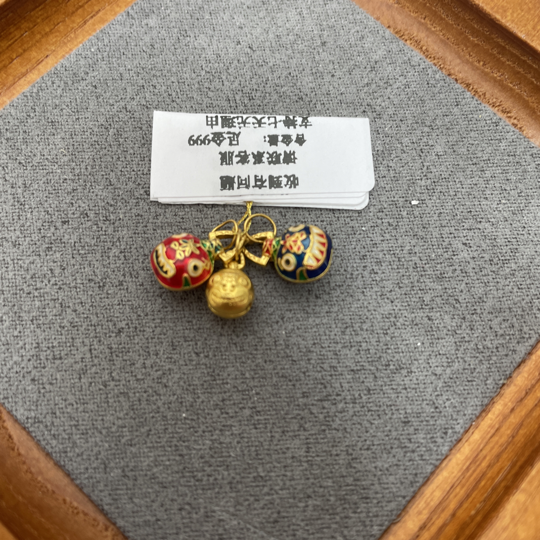 F62076足金999吞金兽一家转运珠【主图有克重】套件