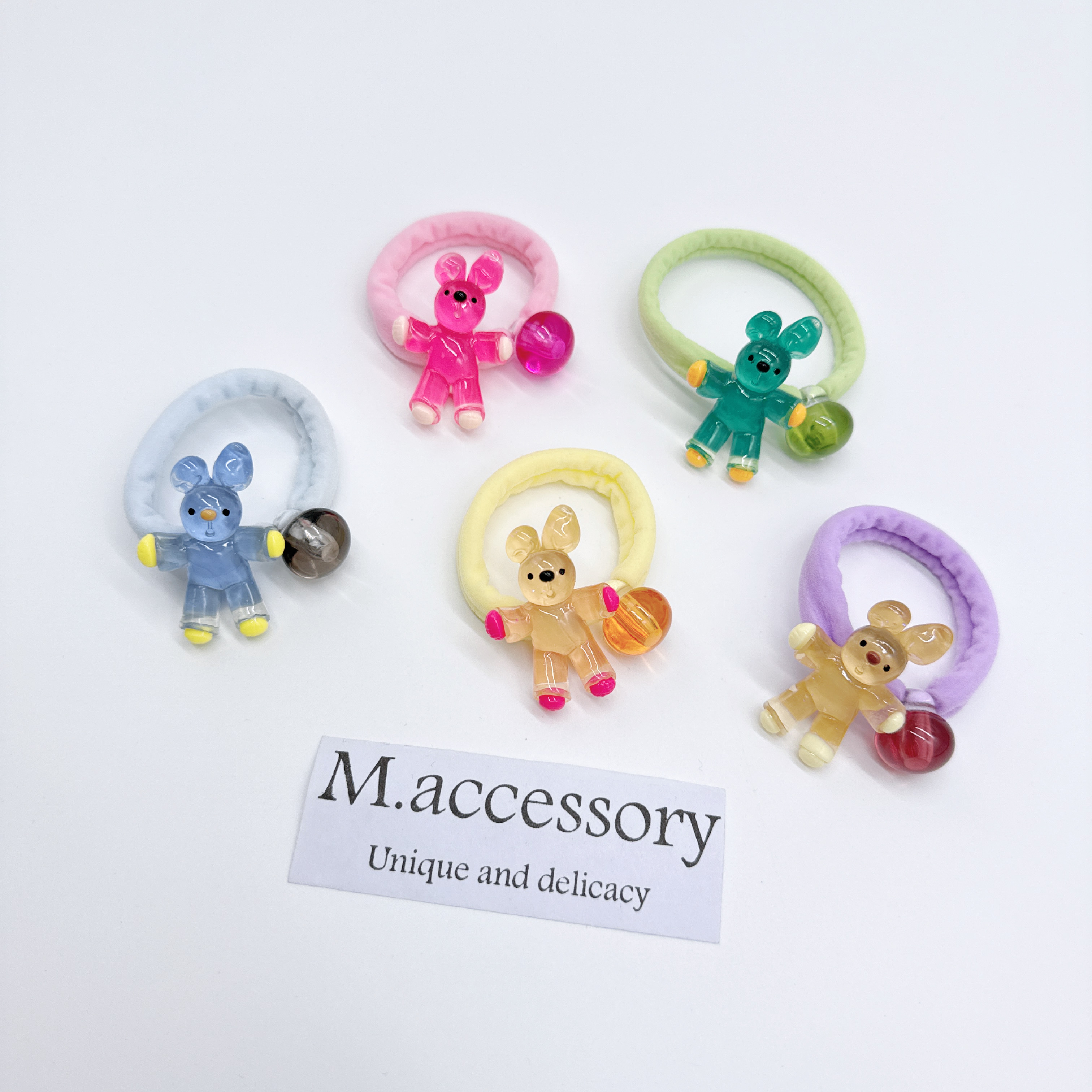 Mi33  彩色兔子无缝发绳发圈 Q13054Q7