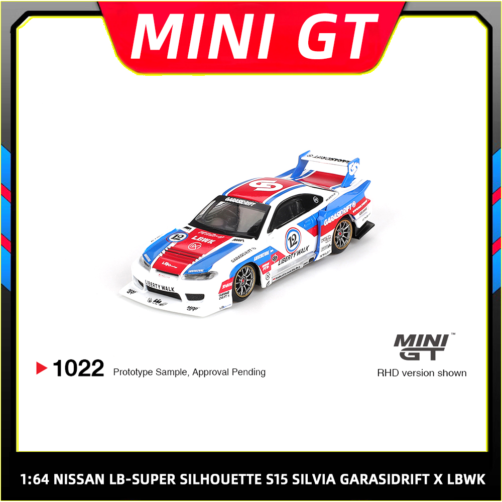 现货 MINIGT 1:64 尼桑S15 SILVIA 12号 LB合金汽车模型#1022