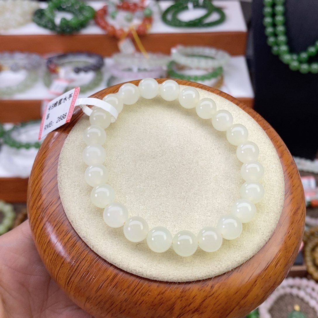 和田玉高冰蜂蜜水未镶嵌