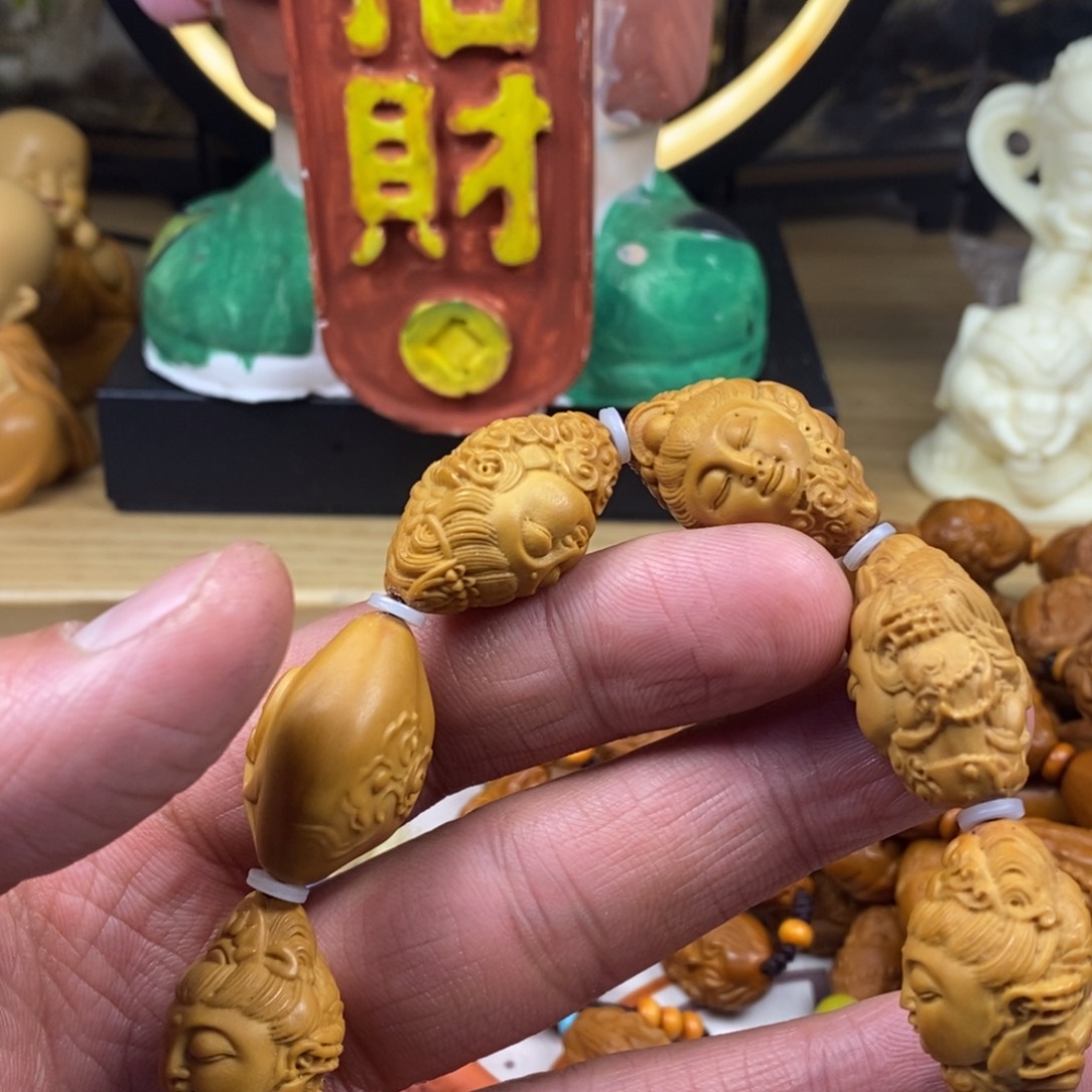 橄榄核手串/手链橄榄核雕刻工艺手串7