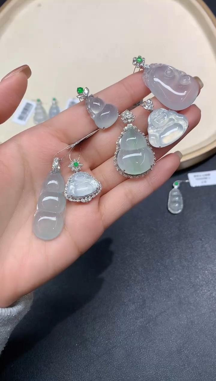 【小鱼严选彩虹盘】翡翠吊坠-18K金-多样性发其一DY11|CXQ21