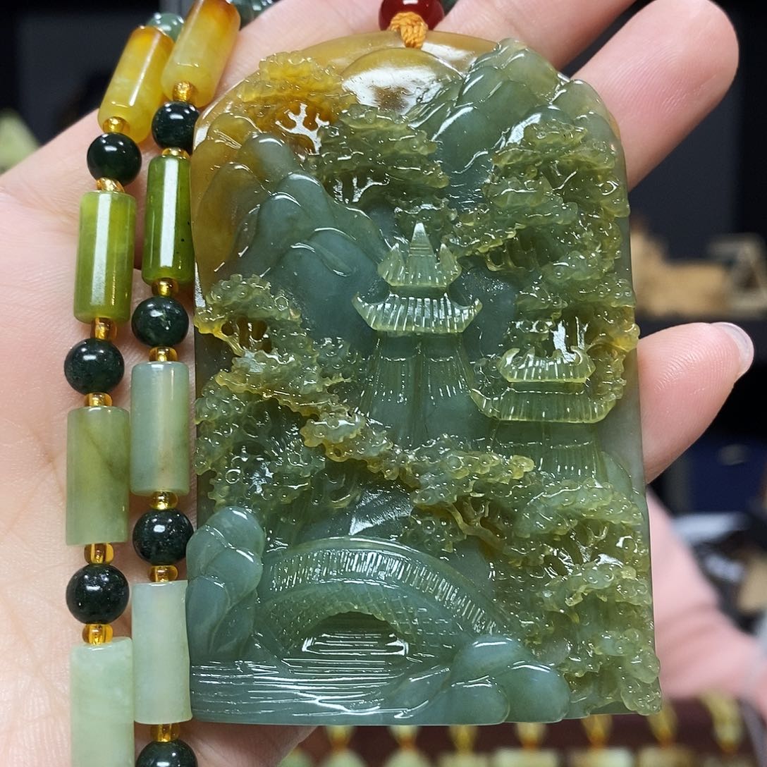 岫玉挂件吊坠未镶嵌