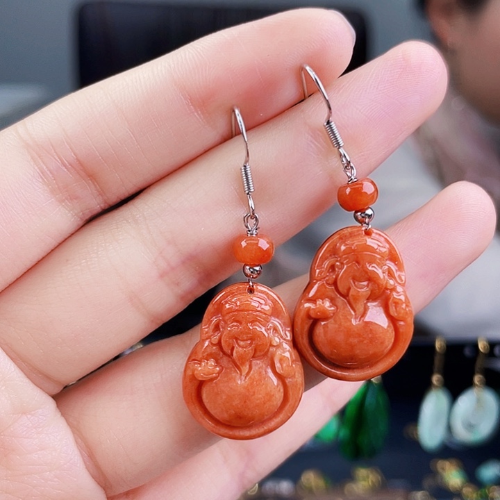 翡翠耳饰未镶嵌饰品