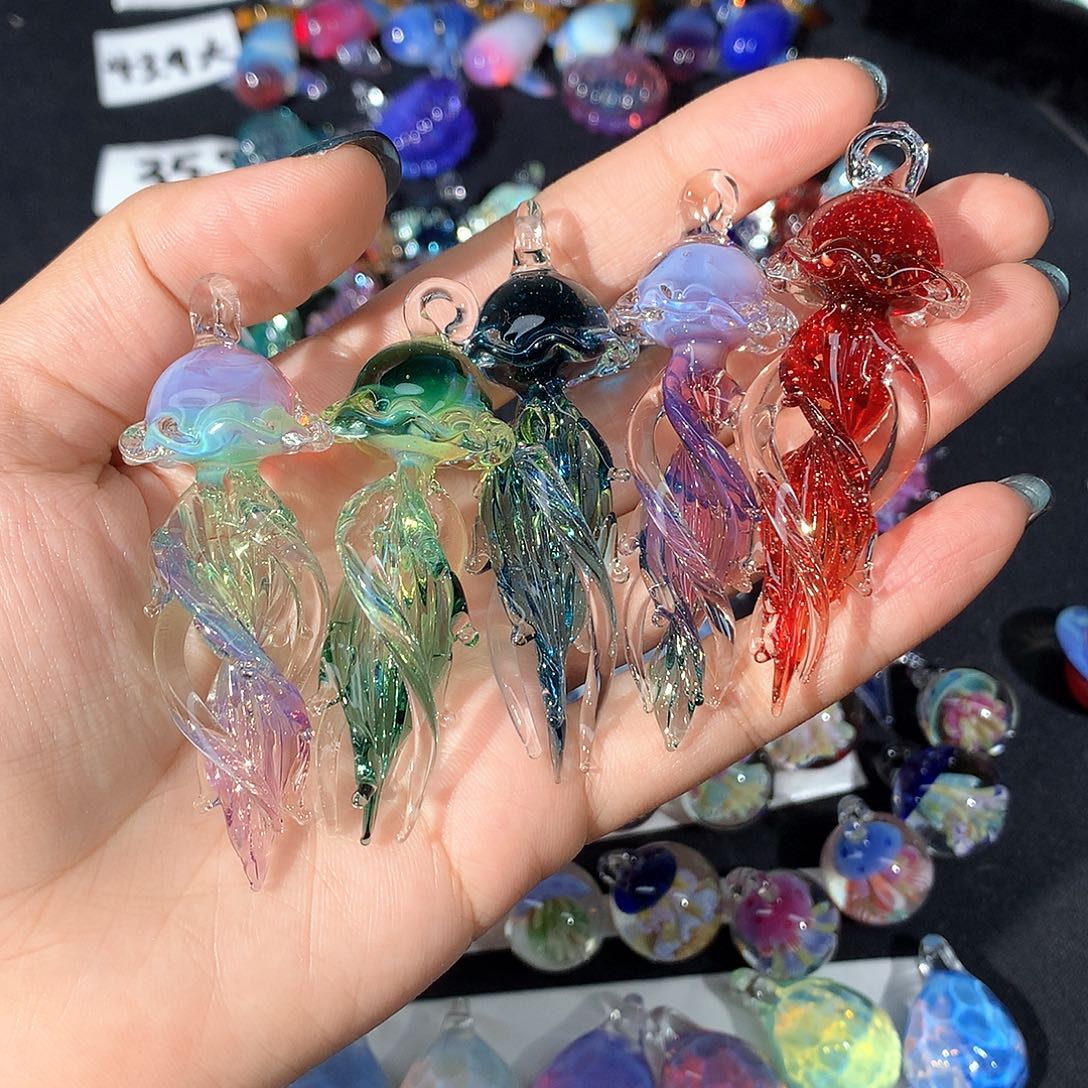 陶瓷浮***白五件套水母