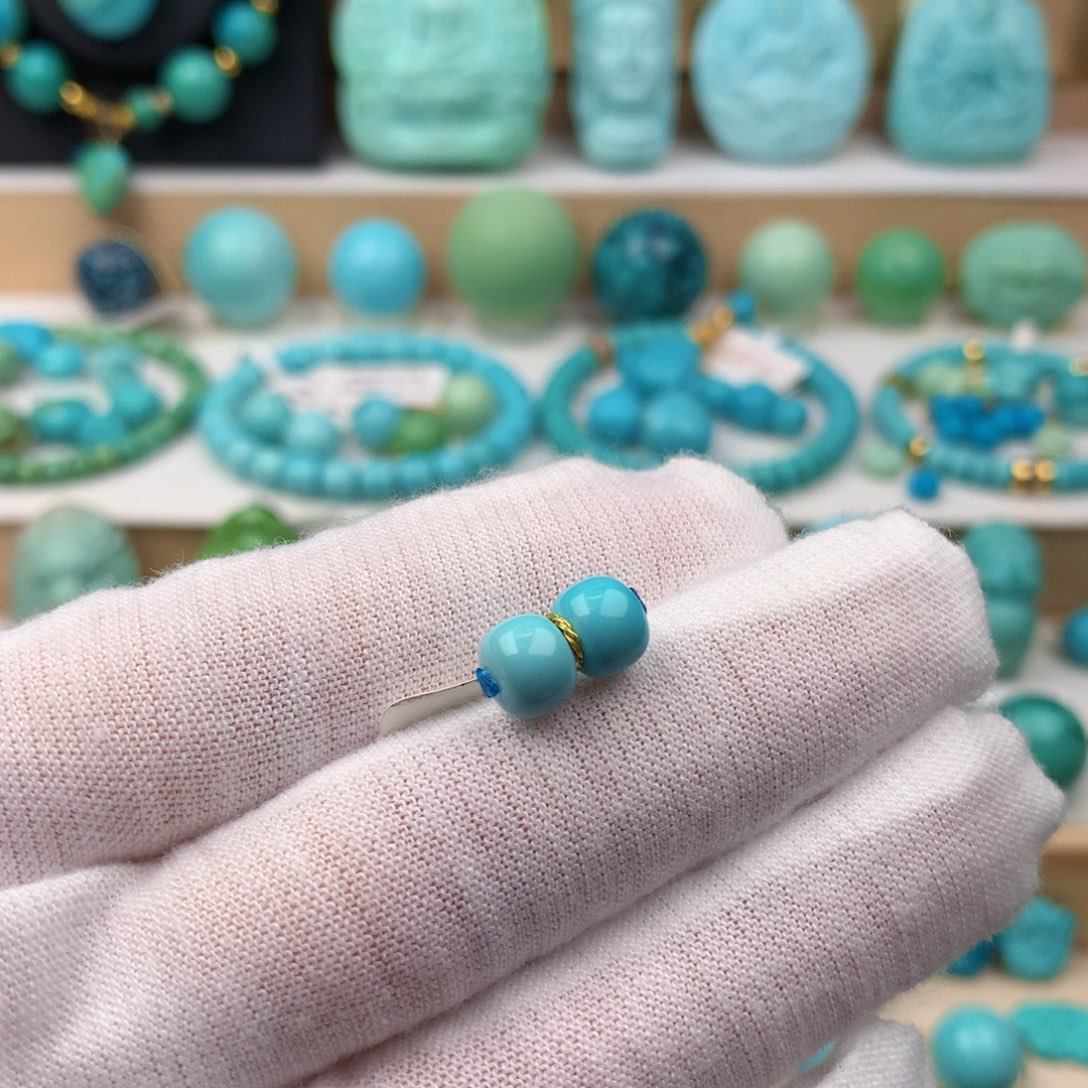 未镶嵌绿松石珠宝奇石卡6.8