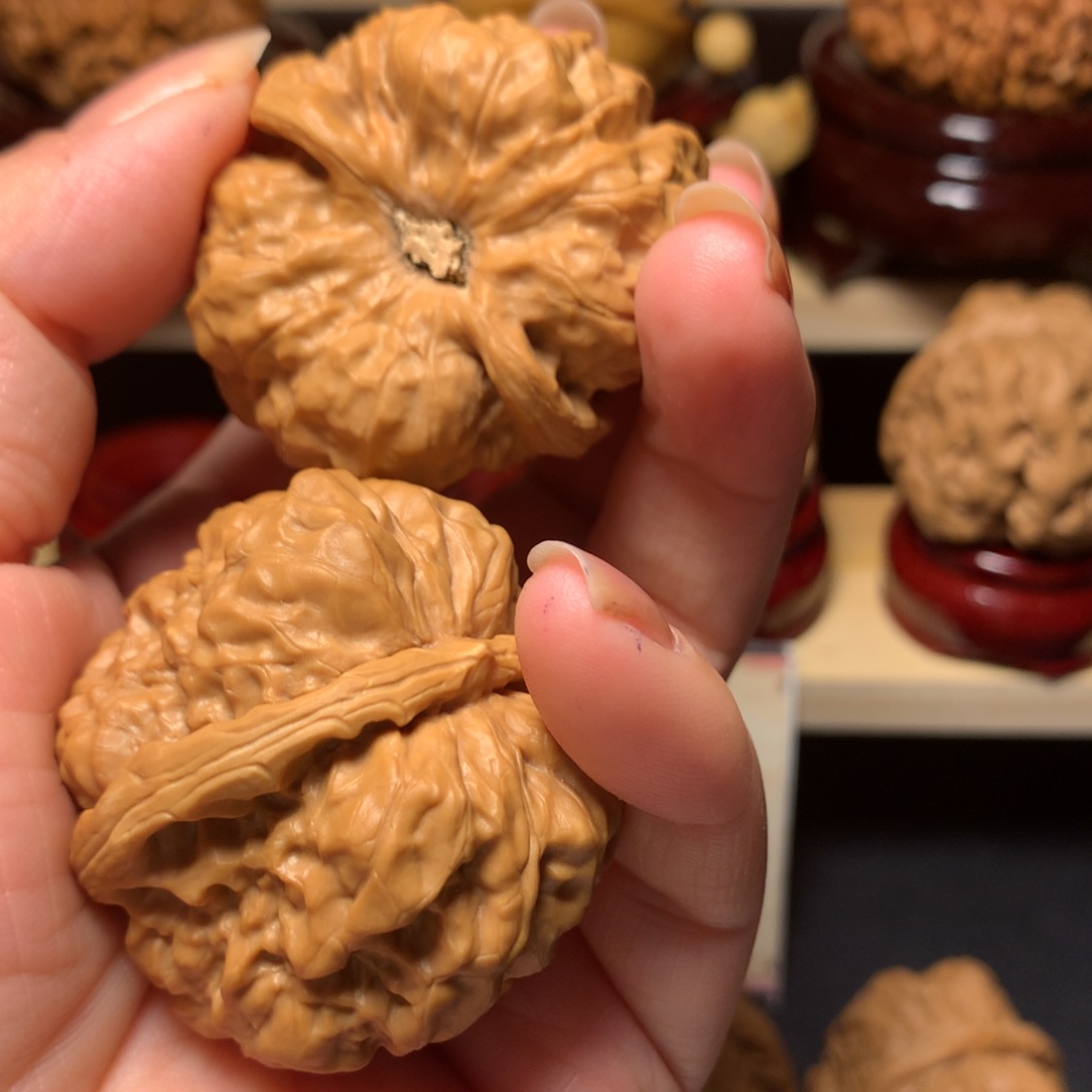 钢***构吊坠文玩核桃佳品蛤蟆头42大尺005