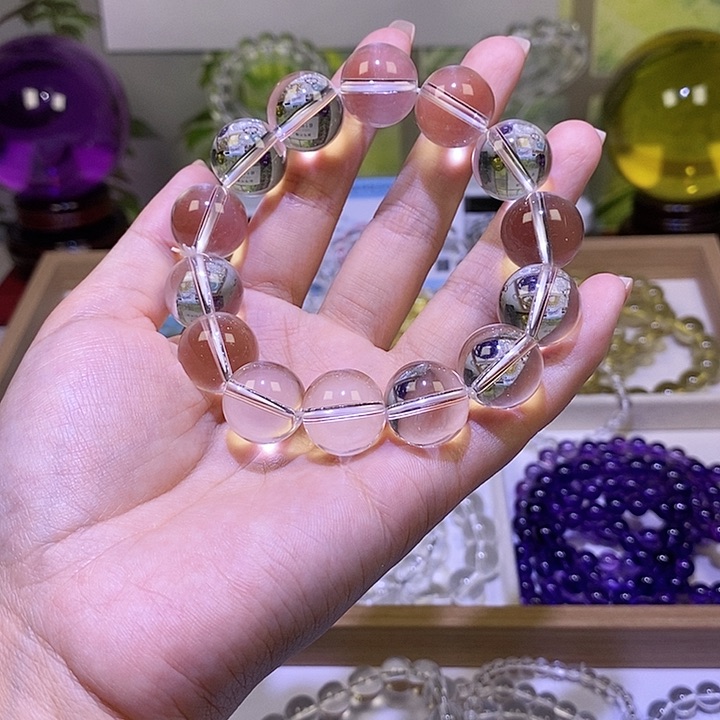 穗***了烟晶手链银S925镶嵌双Ａ白水卡16