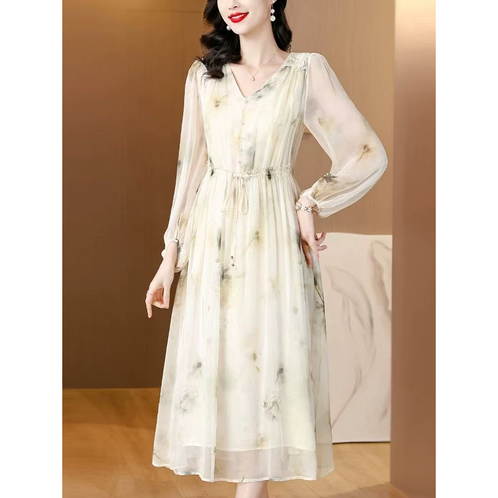 连衣裙女2024新款妈妈夏装洋气减龄裙子工厂店3-286