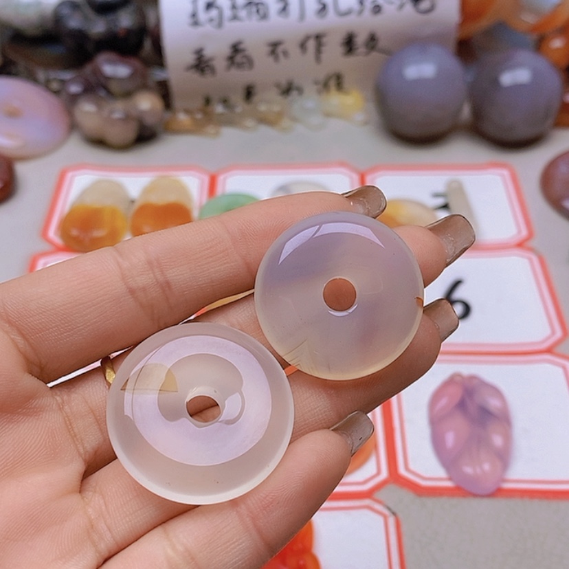 【闪购商品】未镶嵌玛瑙/玉髓珠宝半成品一*