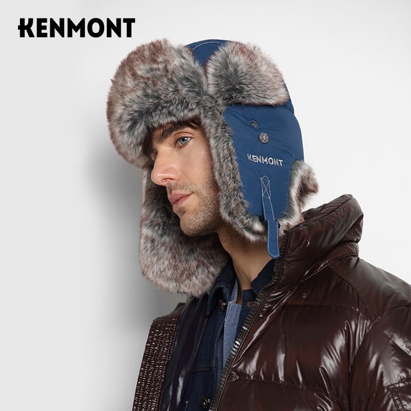 kenmont/卡蒙 情侣款雷锋帽秋冬骑行防寒保暖滑雪帽男女同款