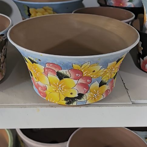 红泥花盆景德镇陶瓷