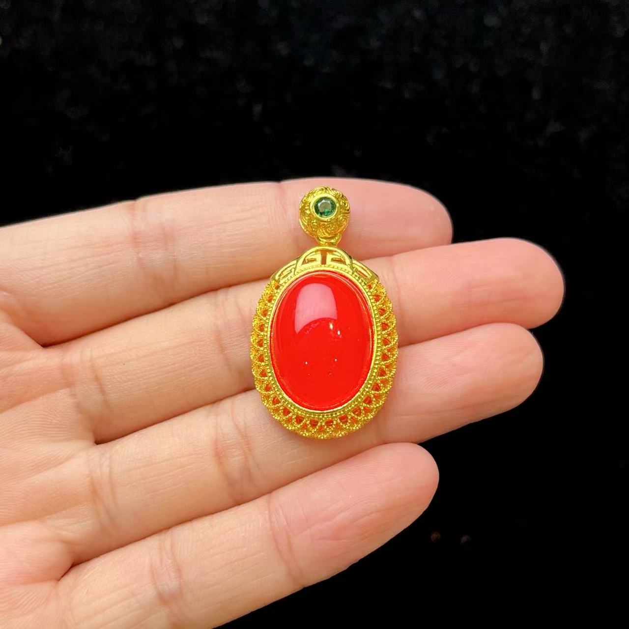 红景天鸽子蛋吊坠(不带链) B32-03