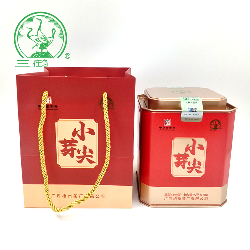 5g*100/罐【小芽尖】罐装三鹤六堡茶广西梧州黑茶