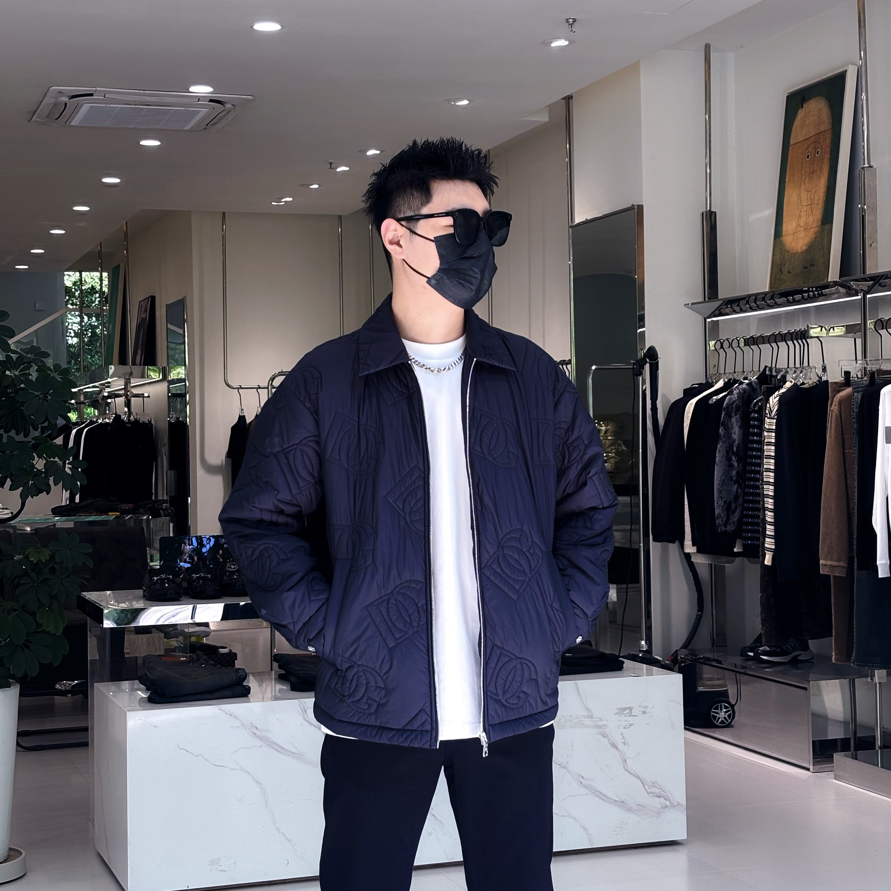 DG迪噶雅男士新款棉服外套柔软柔软轻便简约大气提花工艺男士外套