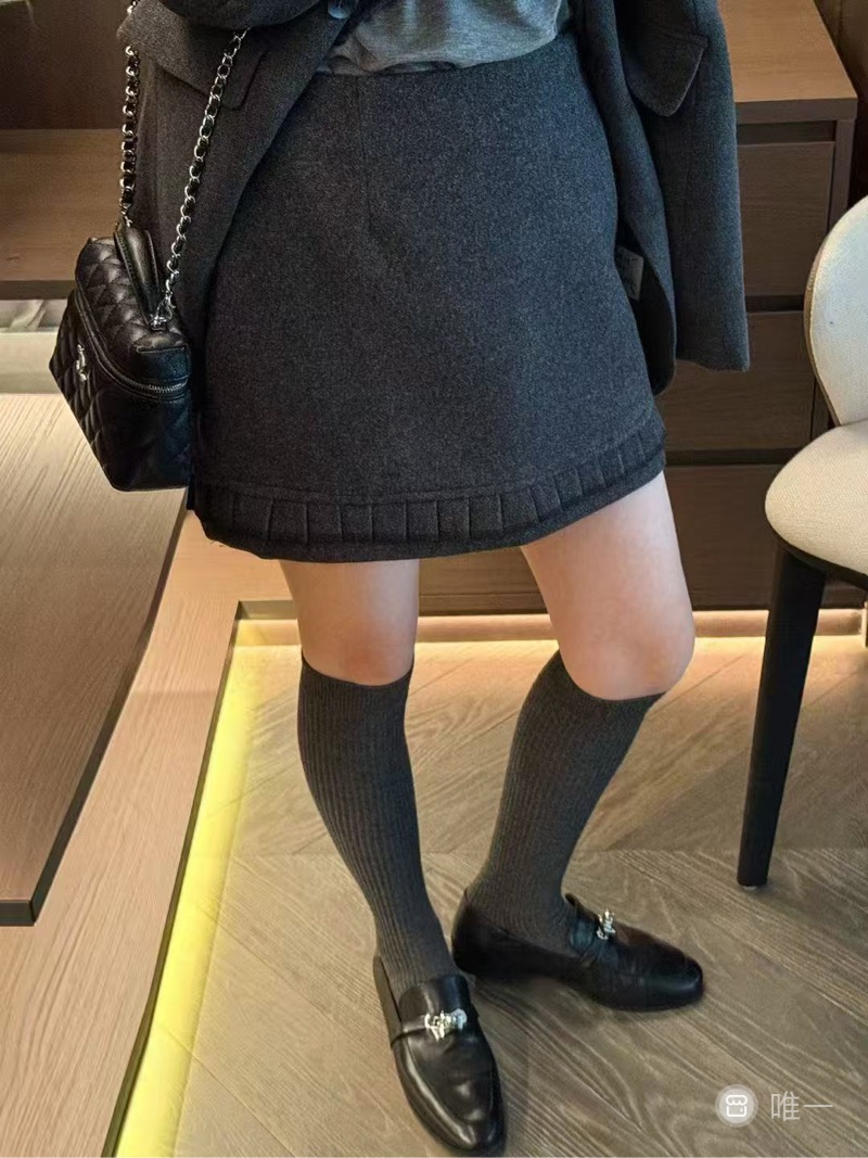 【慧慧精选】 冬季新品～羊毛人棉百搭半身裙